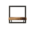 Wandplank Levels Live Edge - 32x32 cm - acacia/ijzer