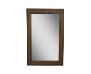 Vierkante spiegel - 120x80x7 - Naturel - Teak/rotan